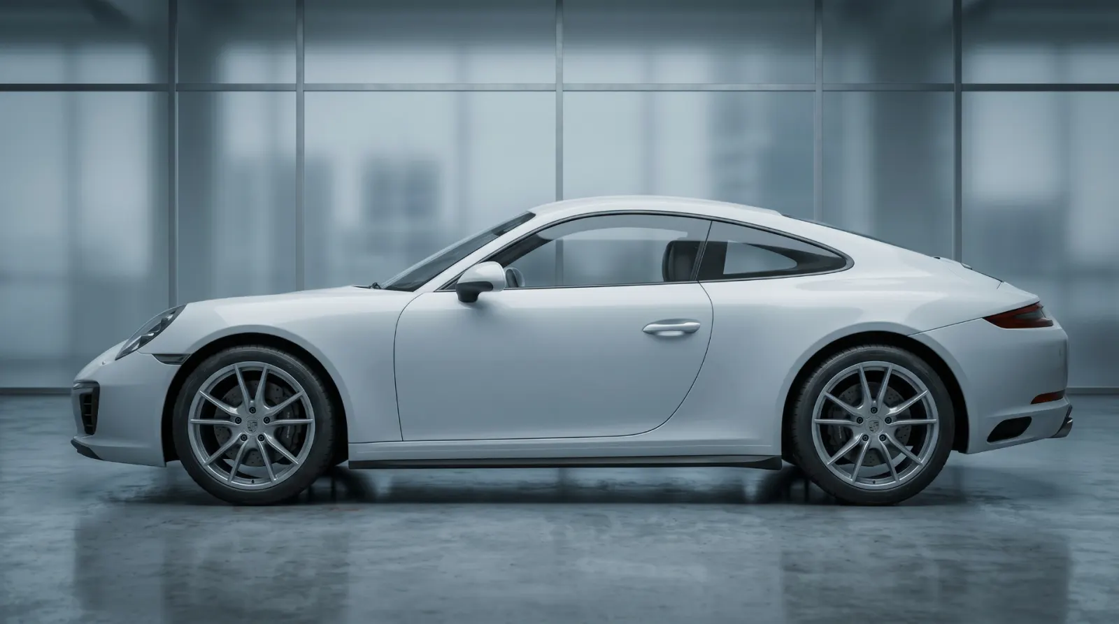Den samme Porsche 911 ren og blank etter bilpleie